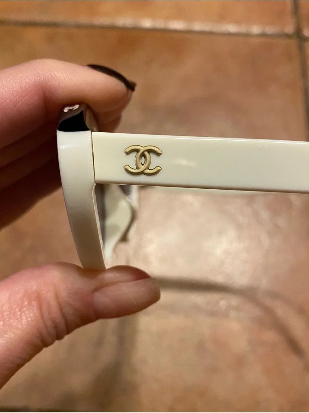 CHANEL Acetate Oval Sunglasses 5416-A White Orig $485 New! 🖤
